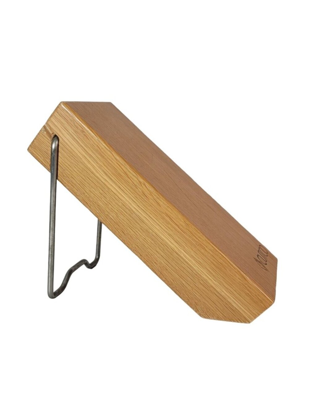 Cutco Space Saver 5 Slot Wood Knife Block Only Metal Bar Stand Honey Oak #1746 - Picture 4 of 11